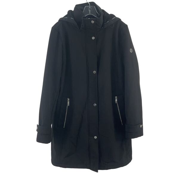 Calvin Klein Jackets & Blazers - Calvin Klein Black Waterproof Hooded Windbreaker Coat Women’s Medium Preowned
